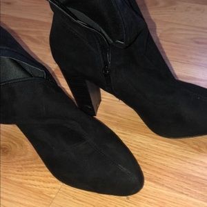 Black suede ankle boots
